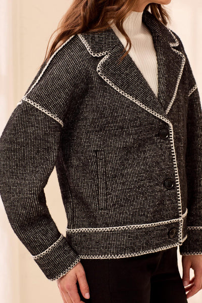 Long Sleeve Button Front Coat