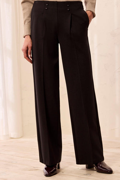 Flatten It Pull-On Pants With Button Detail