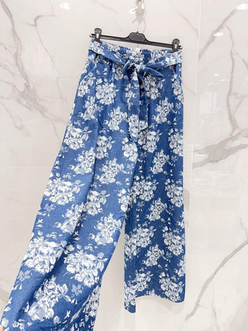 Wide Leg Print Pants