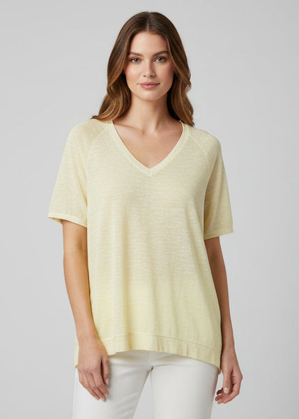 Short Sleeve Cotton Blend Top