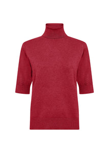 Short Sleeve Turtle Neck Sweater
