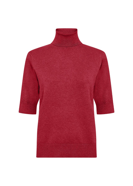 Short Sleeve Turtle Neck Sweater