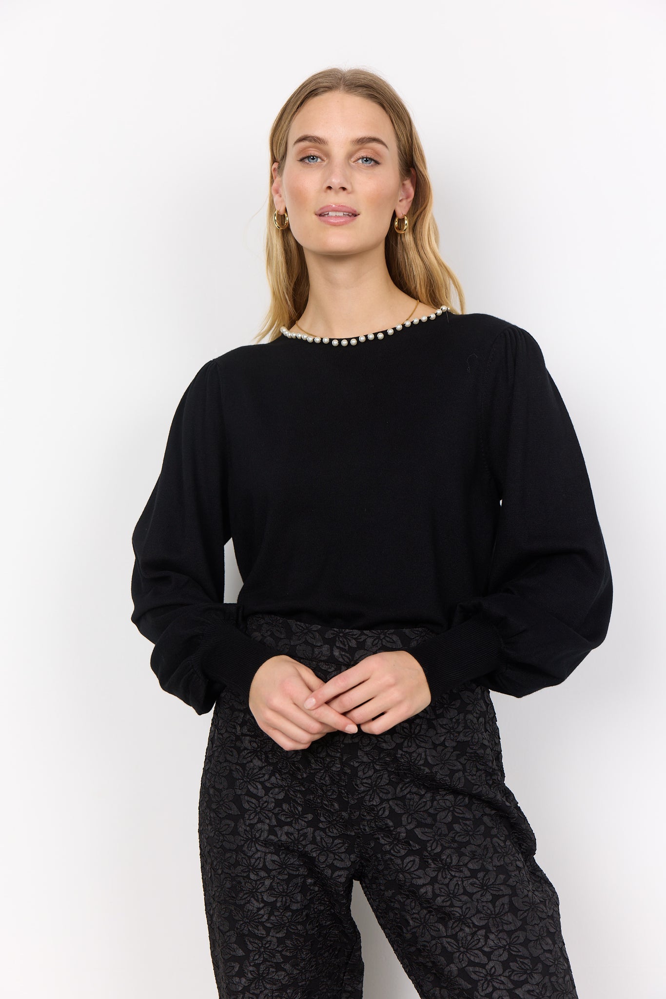 Pearl Neck Sweater