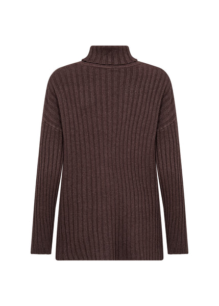 Rib Textured Turtle Neck Sweater