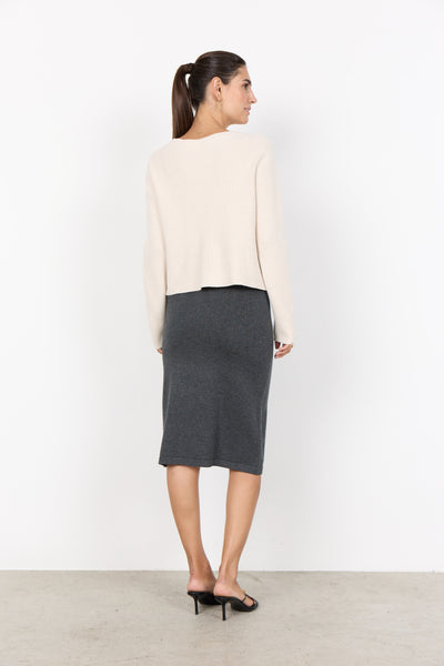 Crop Tie Detail Knit Cardigan