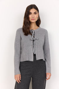 Crop Tie Detail Knit Cardigan