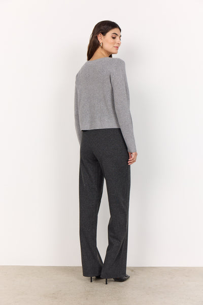 Crop Tie Detail Knit Cardigan