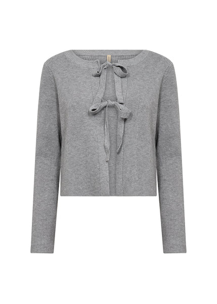 Crop Tie Detail Knit Cardigan