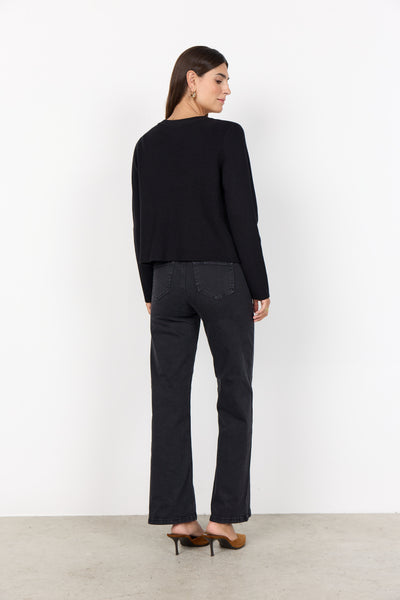 Crop Tie Detail Knit Cardigan