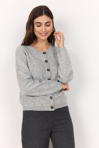 Long Sleeve Round Neck Button Front Cardigan