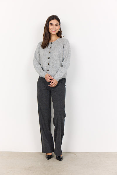Long Sleeve Round Neck Button Front Cardigan