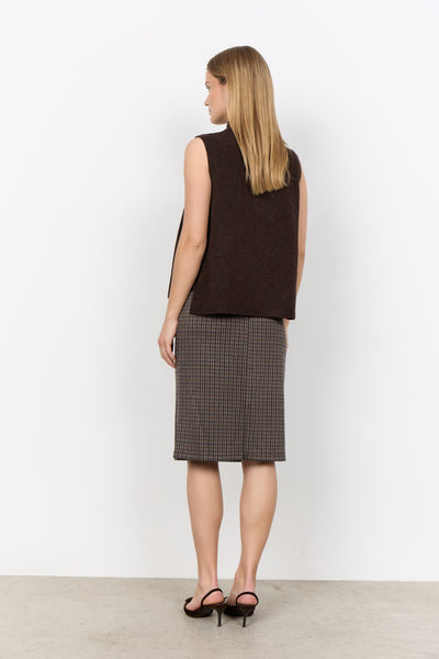 Mock Neck Side Tie Knit Vest