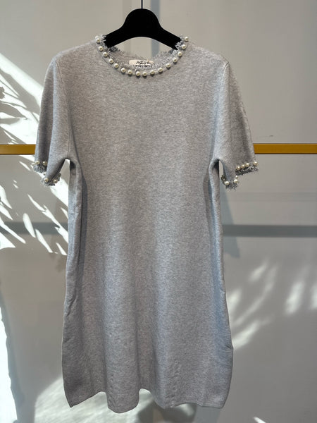 Pearl Trim Knit Dress