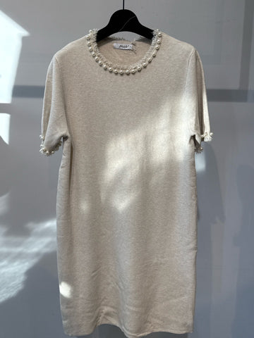 Pearl Trim Knit Dress