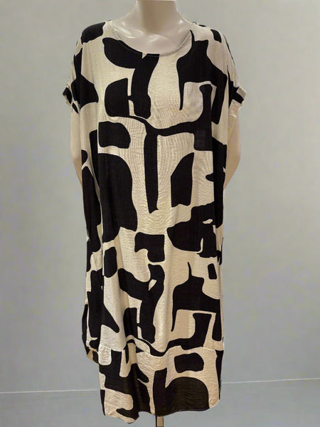 Short Sleeve Printed Dress