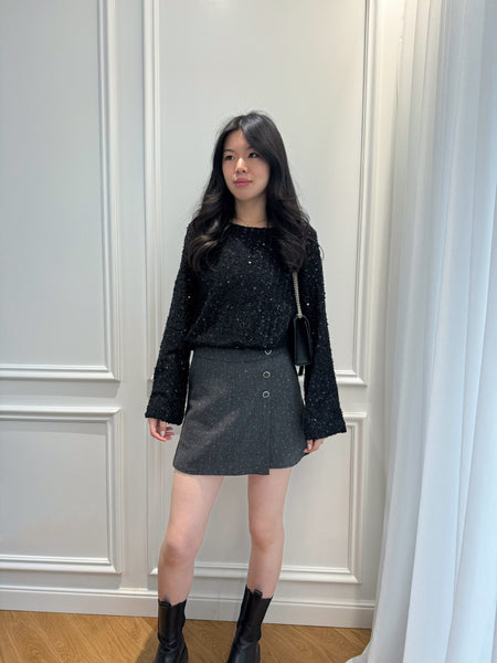 Long Sleeve Sequin Top