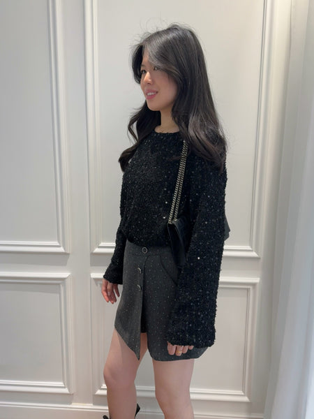 Long Sleeve Sequin Top