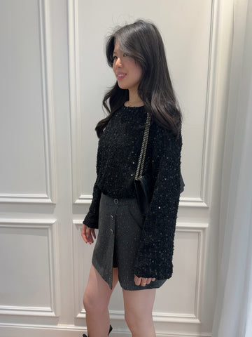 Long Sleeve Sequin Top