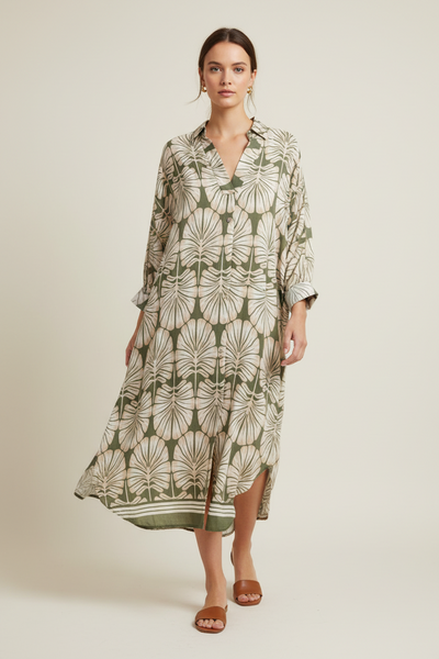 Long Sleeve Print Dress