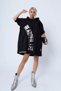 Graphite Detail Cotton Dress - Italian