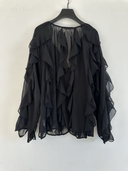 Long Sleeve Ruffled Blouse
