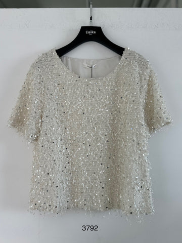 Short Sleeve Sequin Sweater