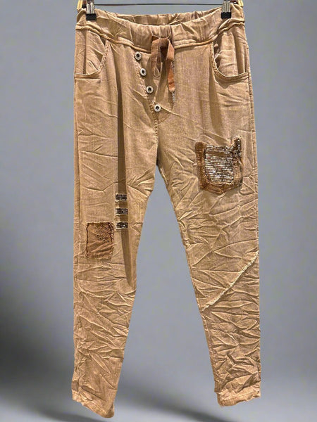 Draw String Waist Pants- Italian