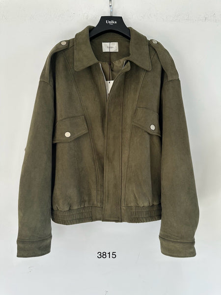 Ultra Suede Zipper Front Jacket