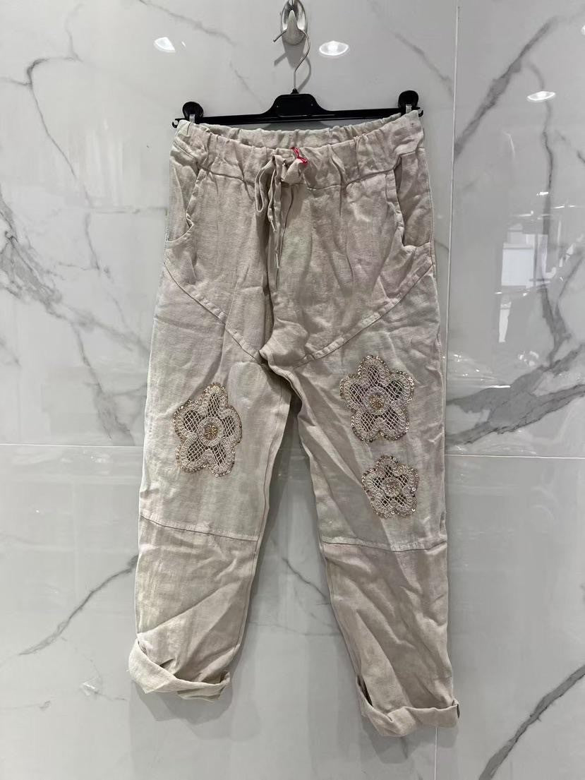 Draw String Linen Pants