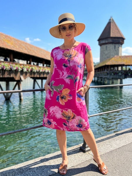 Floral Linen Dress