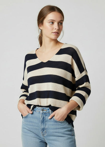 Stripe Cotton Sweater