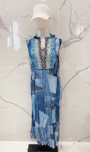 Sleeveless Detail Dress- Italian