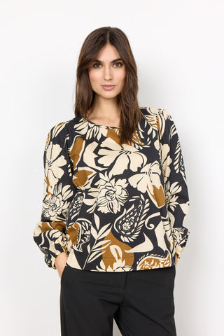 Leaf Print Organic Cotton Blouse