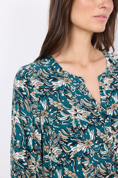 Long Sleeve Floral Print Top