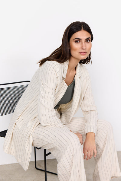 Stripe Linen Blazer