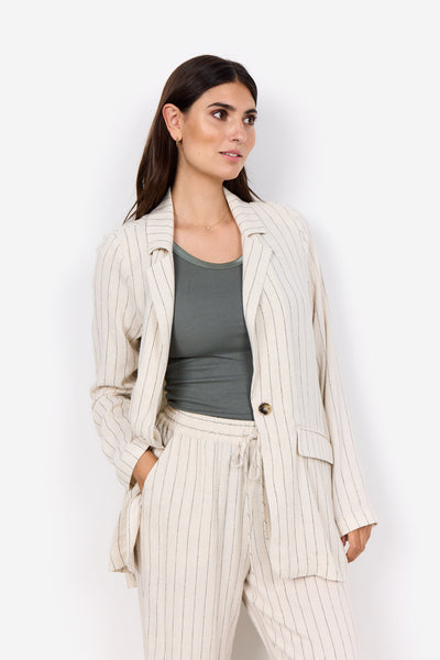 Stripe Linen Blazer