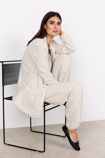 Stripe Linen Blazer