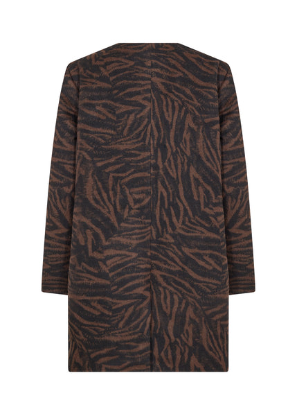 Long Abstract Print Coat