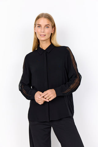 Lace Shoulder Sweatshirt