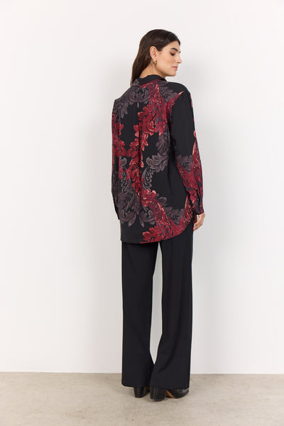 Long Sleeve Printed Blouse