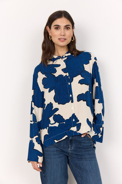 Long Sleeve Printed Blouse