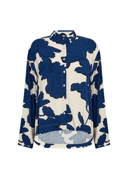 Long Sleeve Printed Blouse