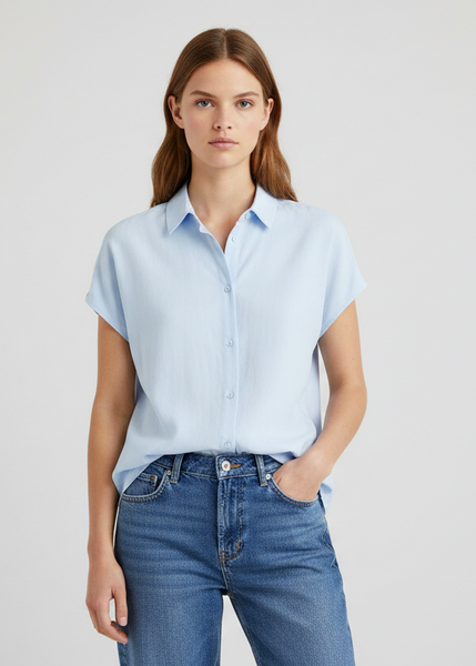 Short Sleeve Button Front Shirt