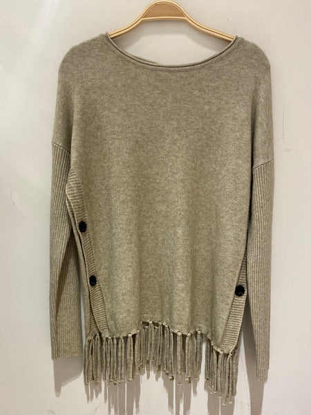 Fringe Trim Sweater