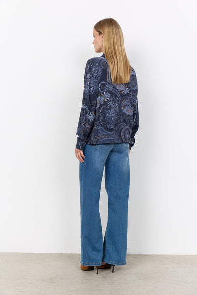 Long Sleeve Paisley Print Shirt