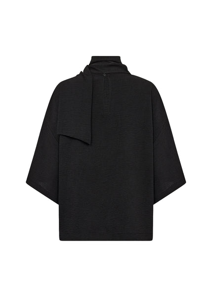 3/4 Drape Sleeve Blouse With Scarf
