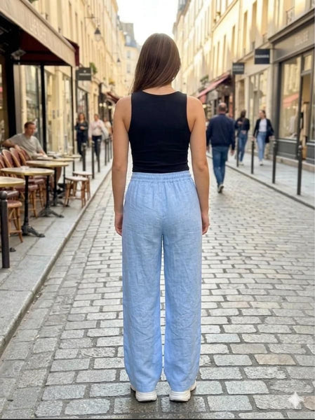 Pull-On Linen Pants