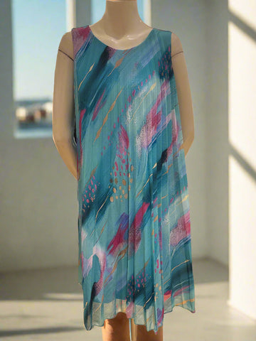 Sleeveless Printed  Dress