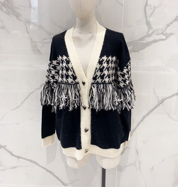 Fringe Detail Cardigan - Italian