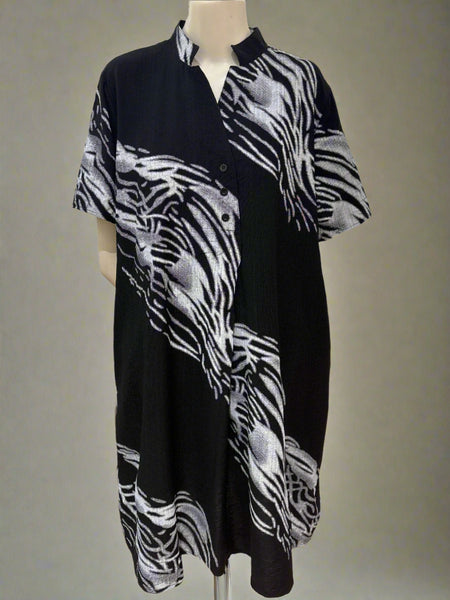 Short Sleeve Print Dress